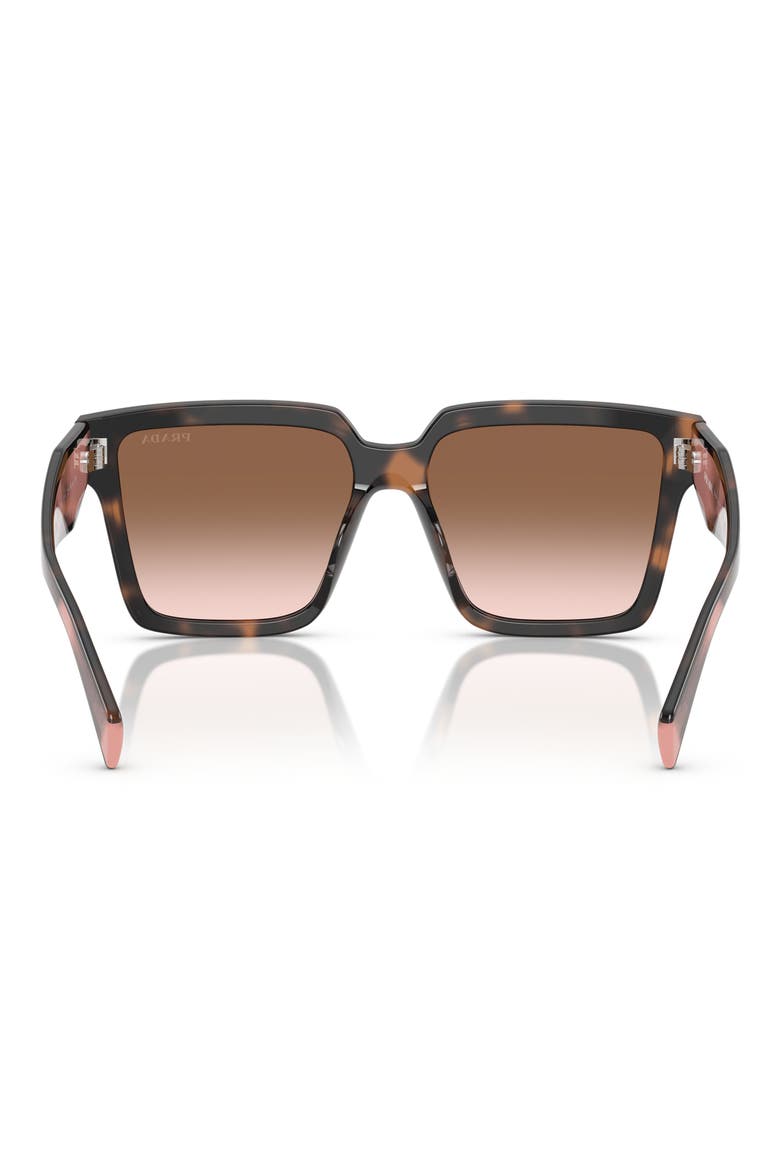 57mm Square Sunglasses, Alternate, color, BROWN GRADIENT