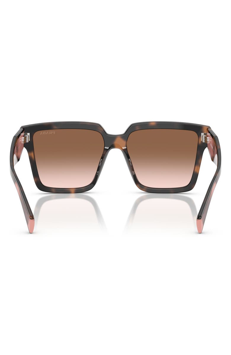 Prada 57mm Square Sunglasses, Alternate, color, Brown Gradient