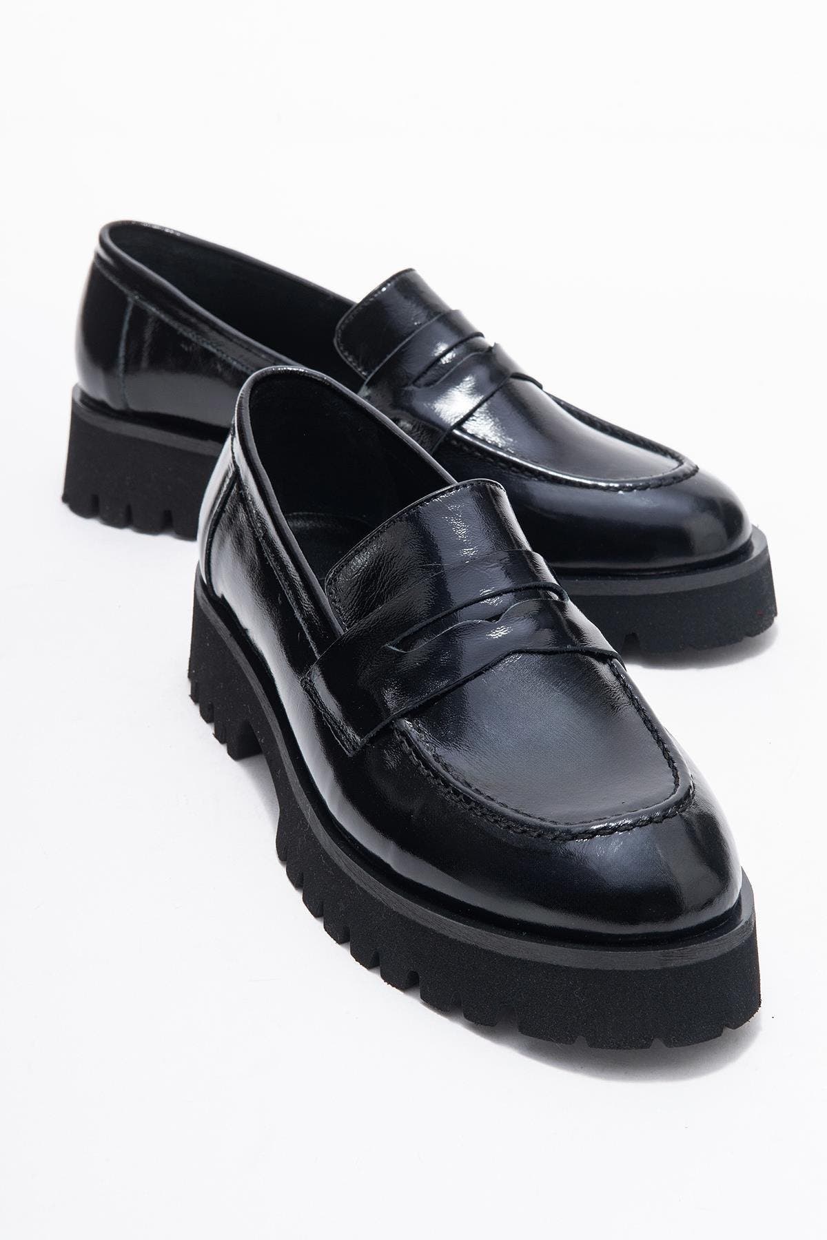 Forever & Always Shoes Vionel Leather Loafer, Alternate, color, Black Patent Leather