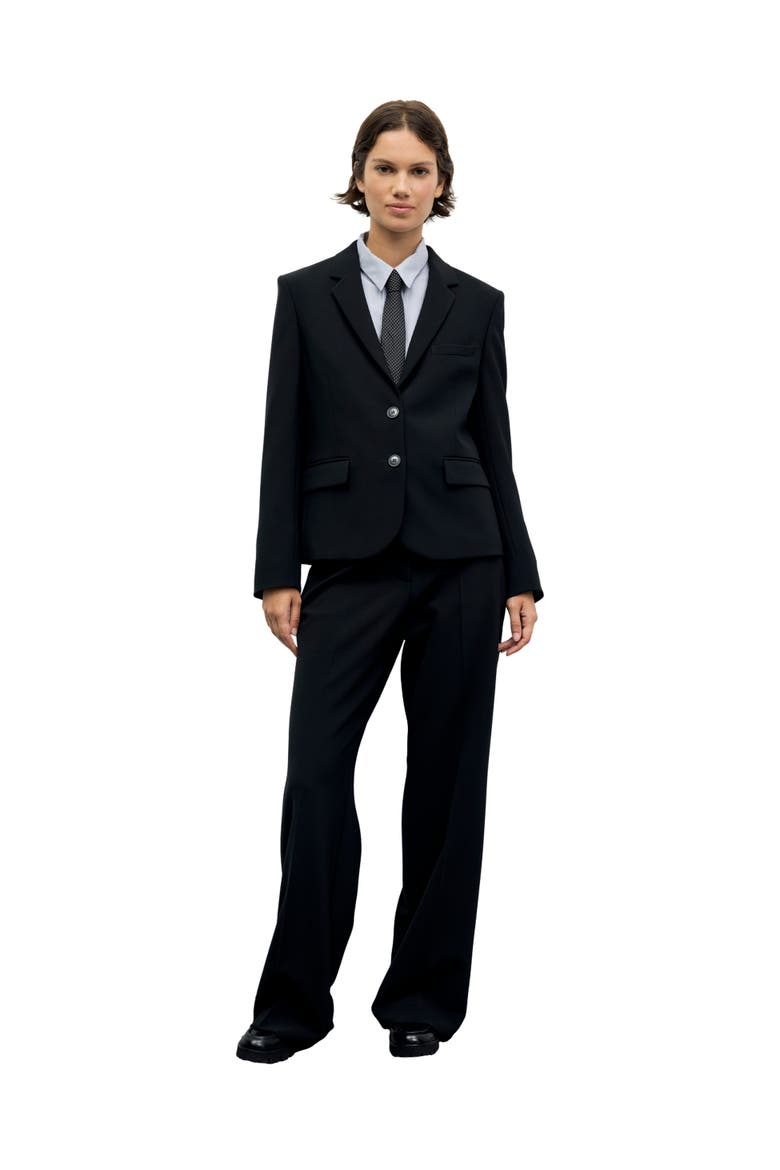 Justa Tailored Blazer, Alternate, color, Black