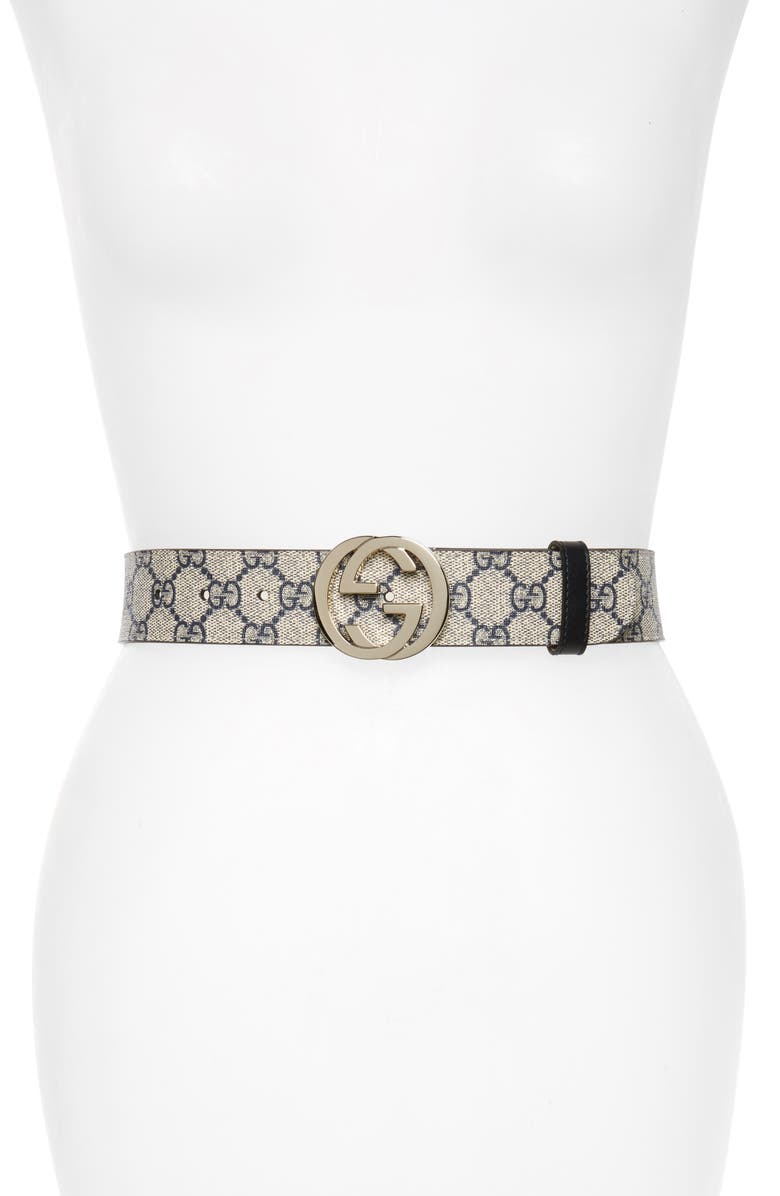 Gucci Logo Buckle Belt, Main, color, 
