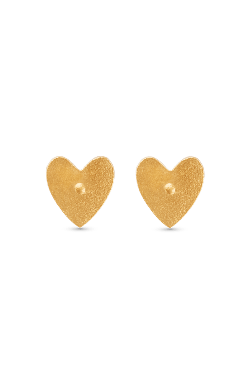 7879 Heart Stud Earrings, Alternate, color, Gold 9K