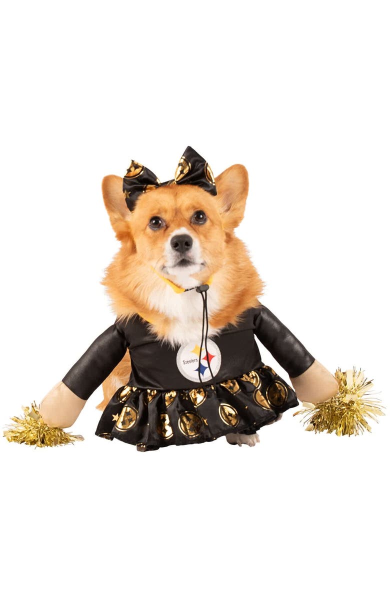 JERRY LEIGH Pittsburgh Steelers Cheer Dog Costume, Main, color, Black