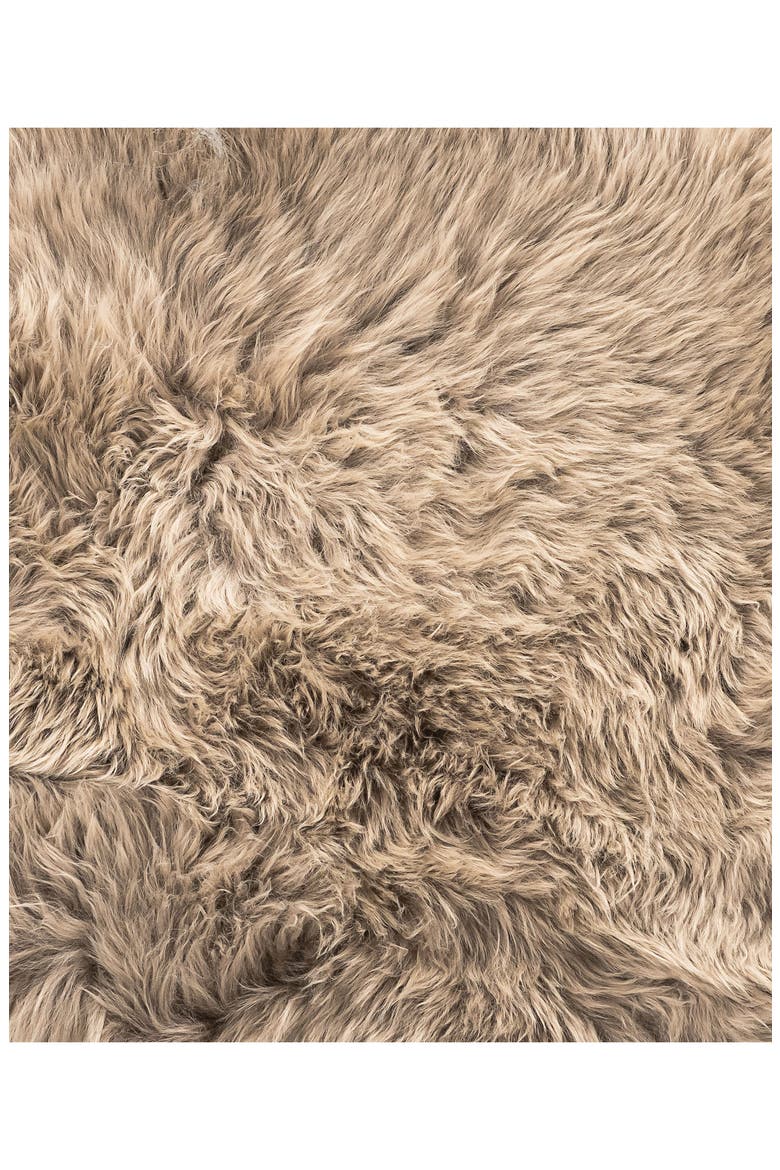 Milan Genuine Sheepskin Shearling Throw 24" x 36" - Vole, Alternate, color, VOLE