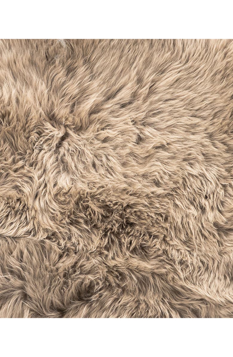 NATURAL Milan Genuine Sheepskin Shearling Throw 24" x 36" - Vole, Alternate, color, Vole
