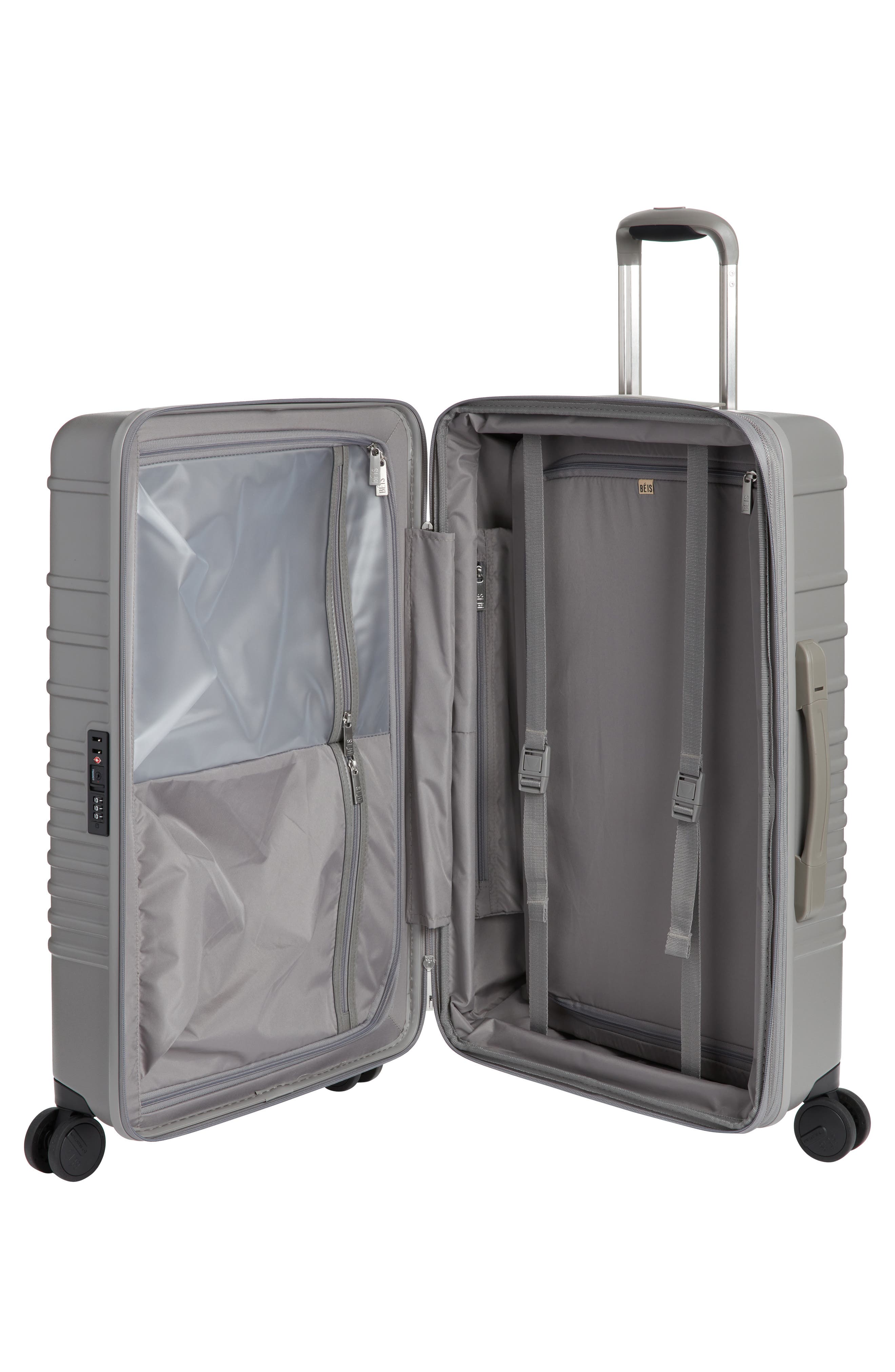Béis The Medium Check-In Roller suitcase, Alternate, color, 