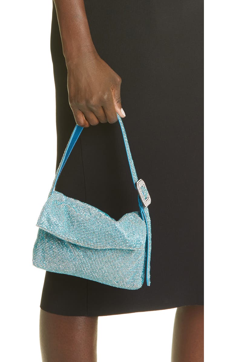 Benedetta Bruzziches Vitty Mignon Crystal Mesh Shoulder Bag, Alternate, color,