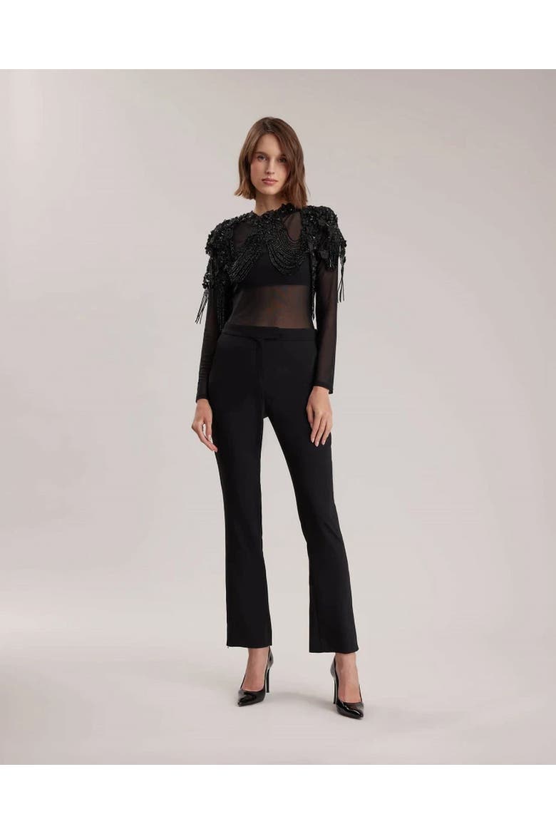 Vladama Sleek Crepe Pants, Alternate, color, Black