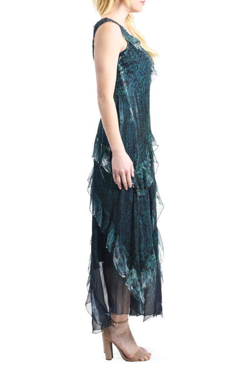 Komarov Tiered Ruffle Chiffon Maxi Dress, Alternate, color,