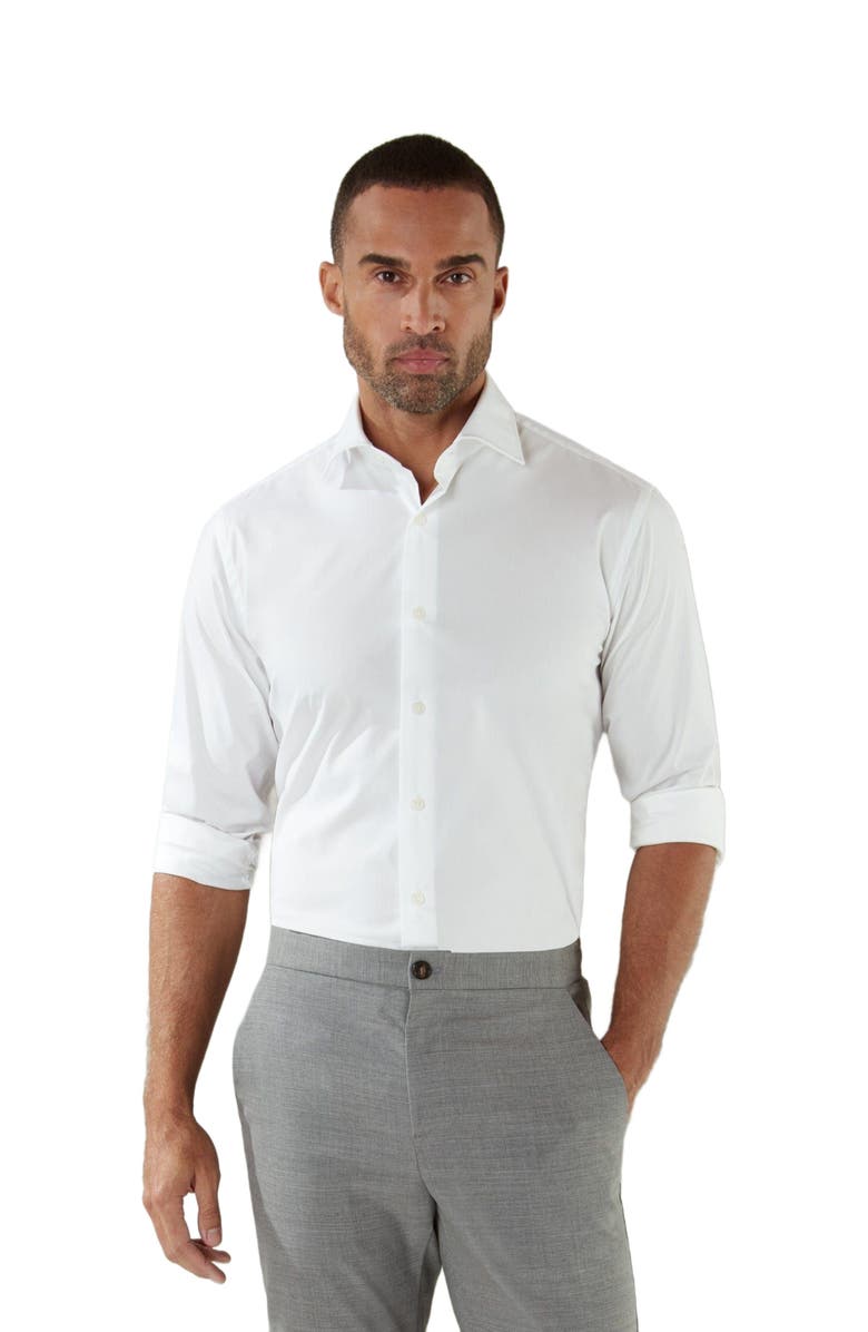 Robert Talbott Reynolds Solid Poplin Dress Shirt, Alternate, color, White