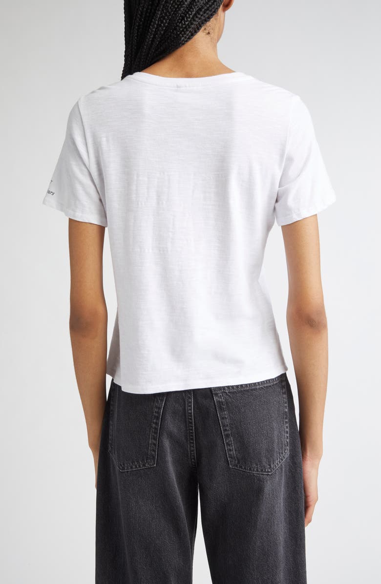 Cinq à Sept Bonjour Yall Embellished Shrunken Cotton T-Shirt, Alternate, color, 