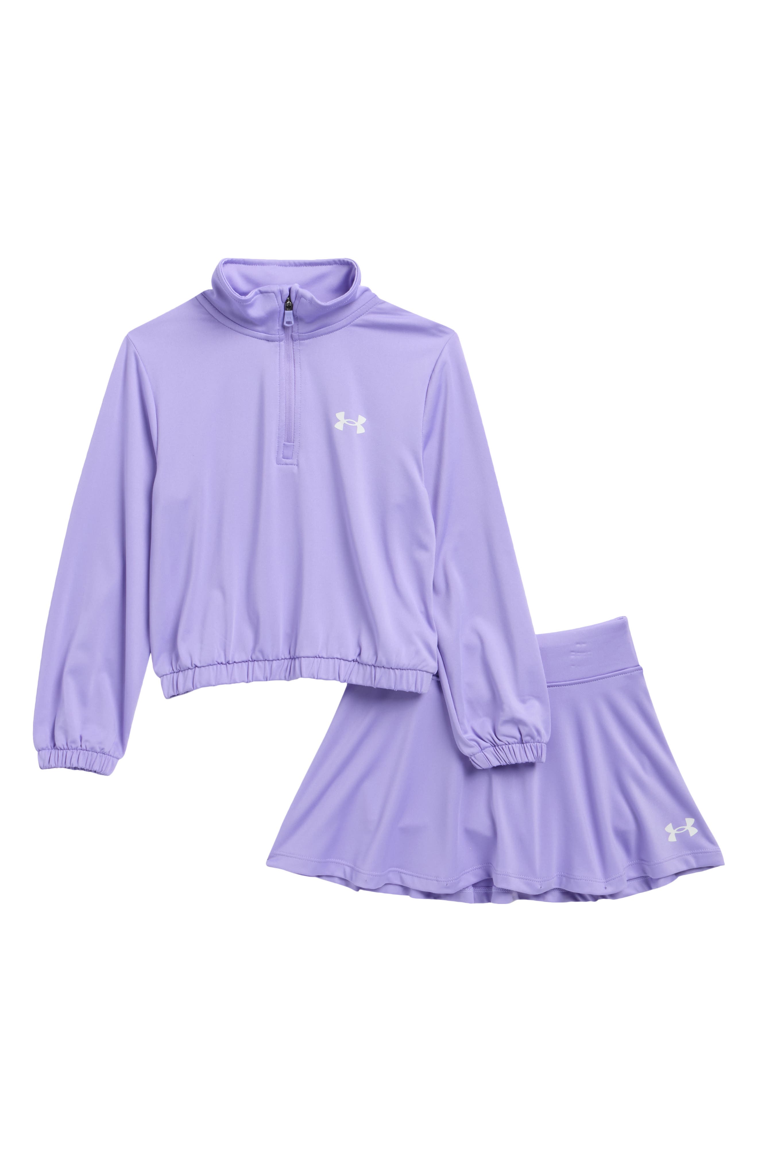 Kids' Quarter Zip Pullover & Skirt Set