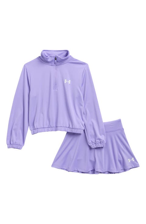 Kids' Quarter Zip Pullover & Skirt Set