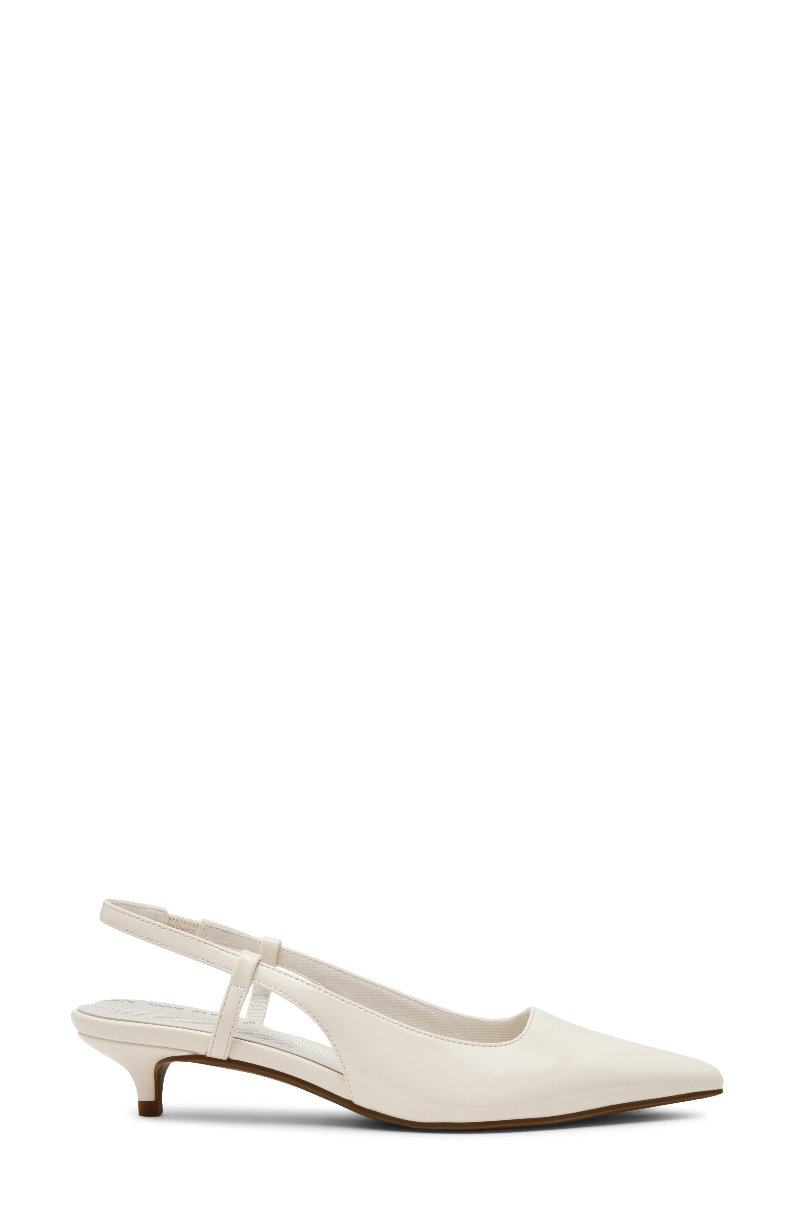 Shorty Slingback Pump, Alternate, color, CREME PATENT PU
