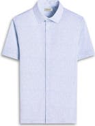 Bugatchi Milo OoohCotton® Guitar Print Short Sleeve Button-Up Shirt