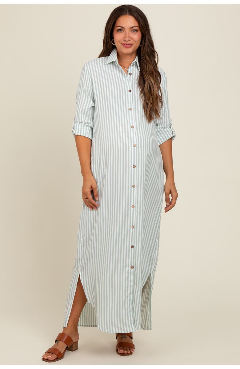 PinkBlush Striped Button Down Maxi Dress, Main, color, 