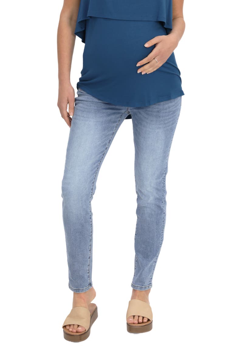 Skinny Maternity Jeans, Main, color, LIGHT BLUE