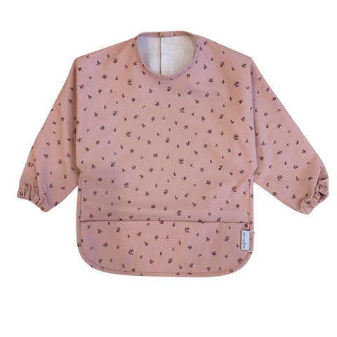 Premium Velcro Low Pocket Long Sleeve Smock Bib (6-36M)