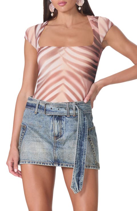 Winona Square Neck Cap Sleeve Top