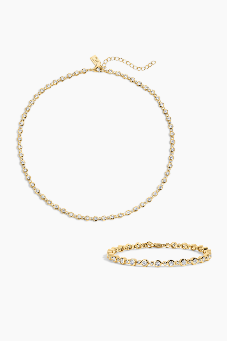 Trust Fund Necklace and Bracelet - Set of 2, Main, color, Gold