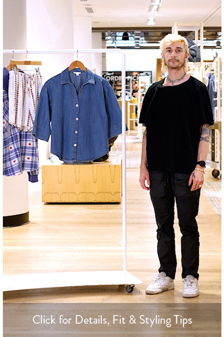 Kindell Cotton Denim Button-Up Shirt video