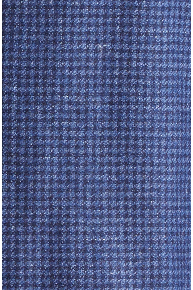 K-Jacket Blue Houndstooth Check Wool & Silk Blend Sport Coat, Alternate, color, BLUE