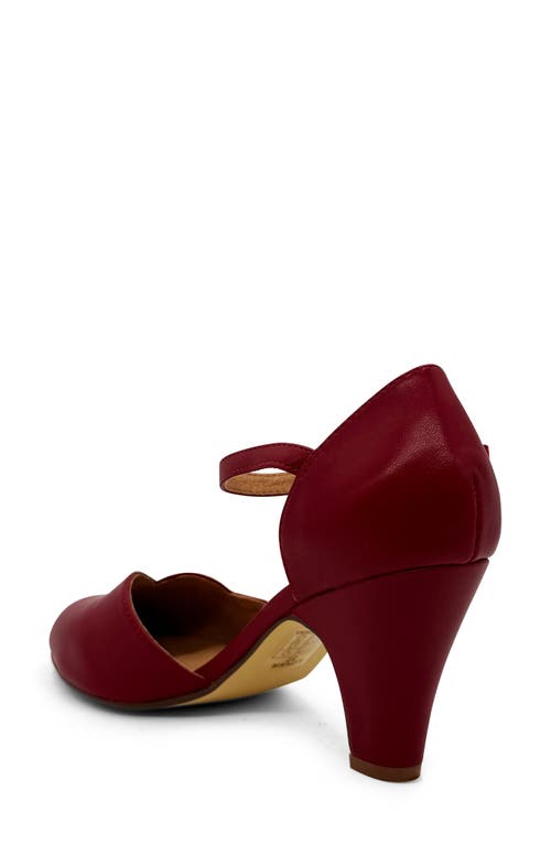 Chelsea Crew Lover Ankle Strap Pump In Red/red Pu