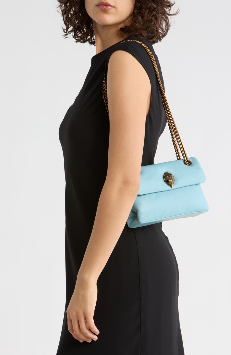 Kurt Geiger London Mini Kew Leather Shoulder Bag, Alternate, color, Mid Blue