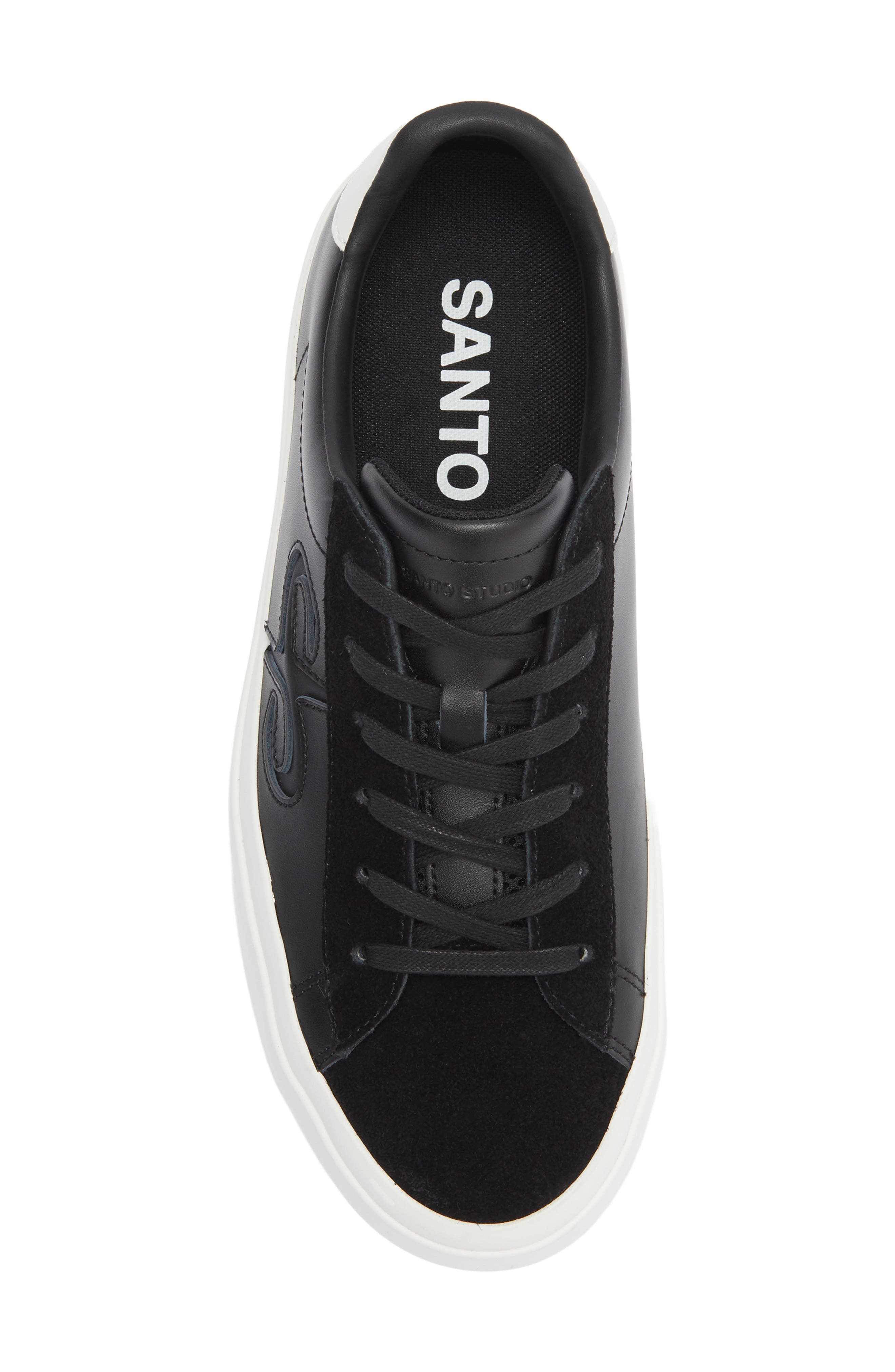 SANTO STUDIO Clemente Low Top Sneaker, Alternate, color, Black