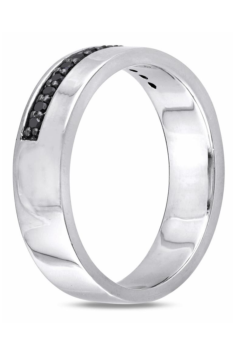 Men's Sterling Silver Black Diamond Ring - 0.20 ctw., Alternate, color, BLACK