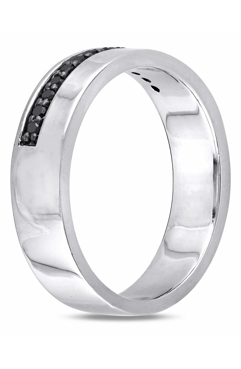DELMAR Men's Sterling Silver Black Diamond Ring - 0.20 ctw., Alternate, color, Black