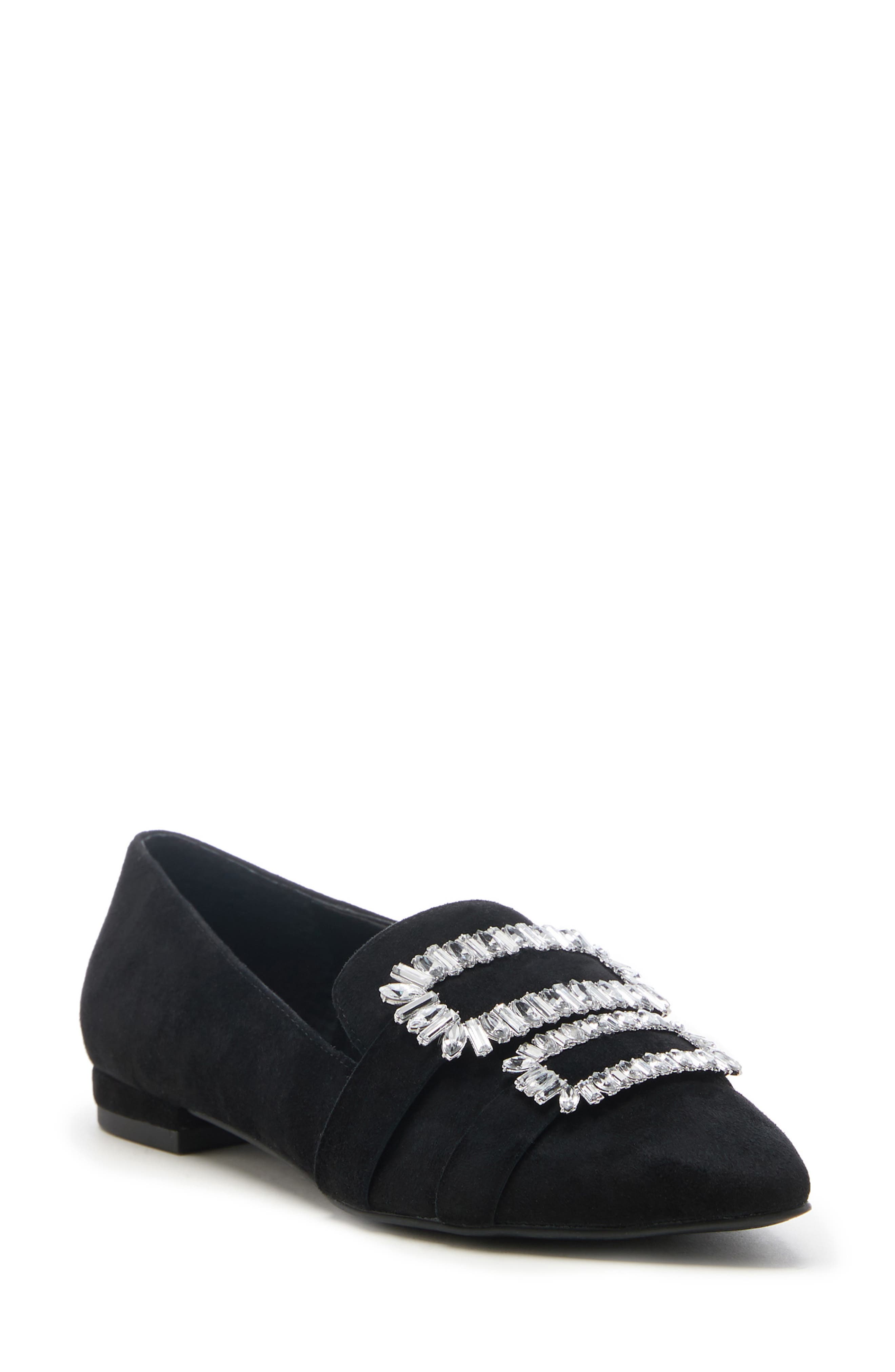 Sole Society Kelynn Crystal Buckle Flat, Main, color, 