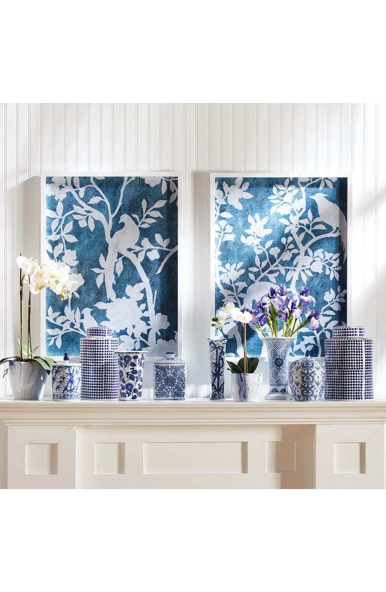 Napa Home & Garden Aviary Cyano Prints Set of 2, Alternate, color, Blue