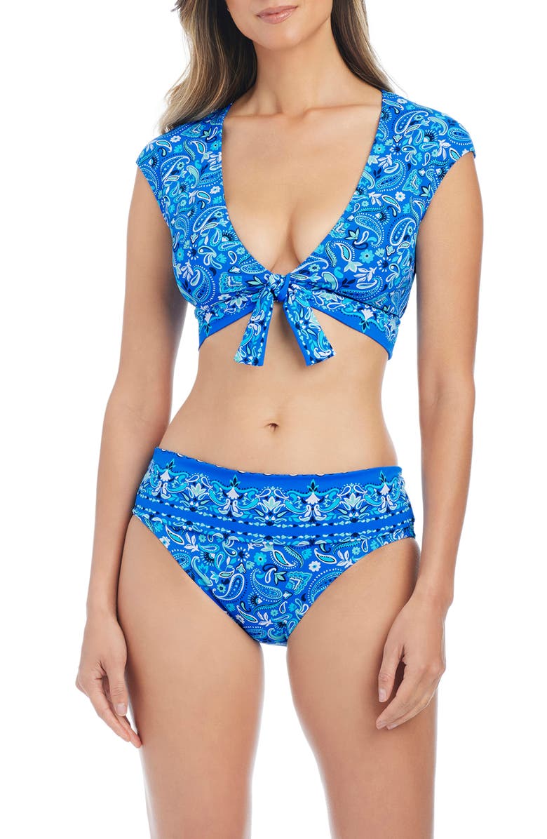 BLEU by Rod Beattie Fold Over Bikini Bottoms, Alternate, color, 