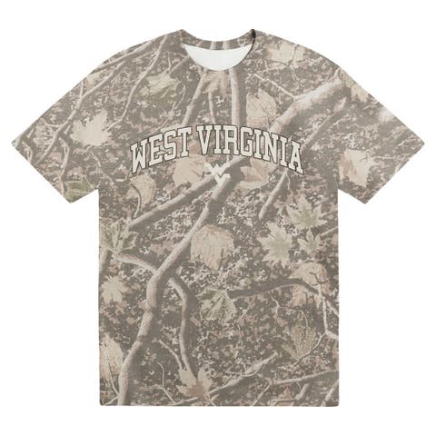 Men's Uscape Apparel  Camo West Virginia Mountaineers Back Bay Heavyweight T-Shirt