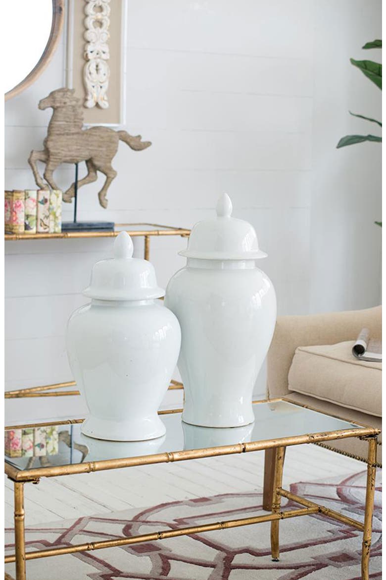Large Seaford Ginger Jar, Alternate, color, WHITE