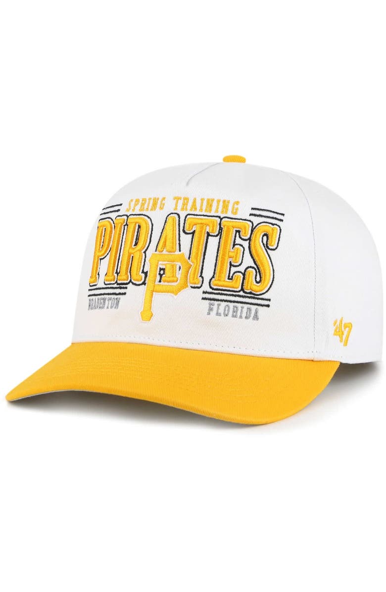 '47 Men's '47 White Pittsburgh Pirates 2024 Spring Training Oceanside Hitch Adjustable Hat, Main, color, 