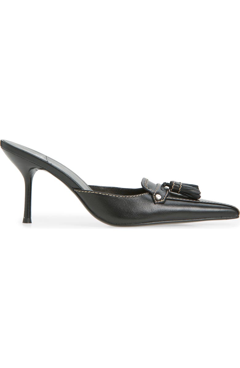 Jeffrey Campbell Claypool Pointed Toe Tassel Loafer Mule, Alternate, color, Black