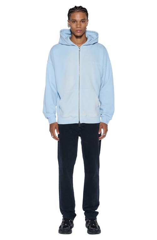 Ksubi Intruder Ekcess Oversize Zip Hoodie In Blue