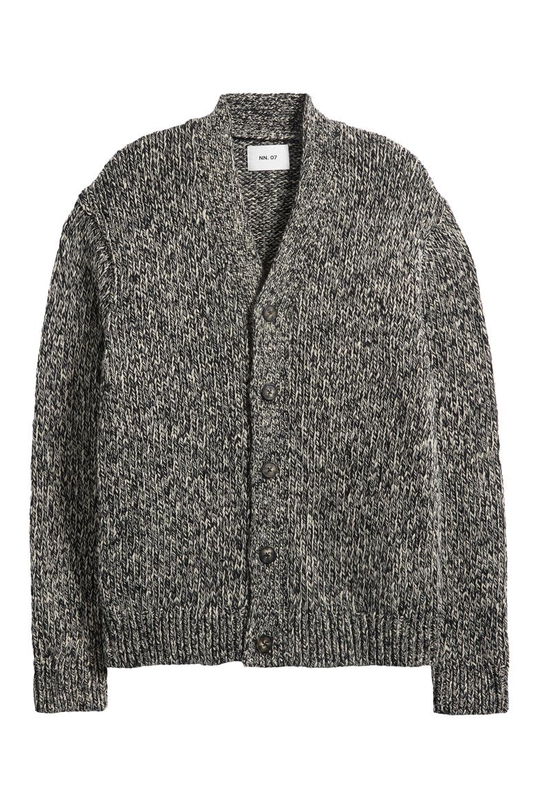 Mika 6620 Cardigan, Alternate, color, BLACK MOULINE