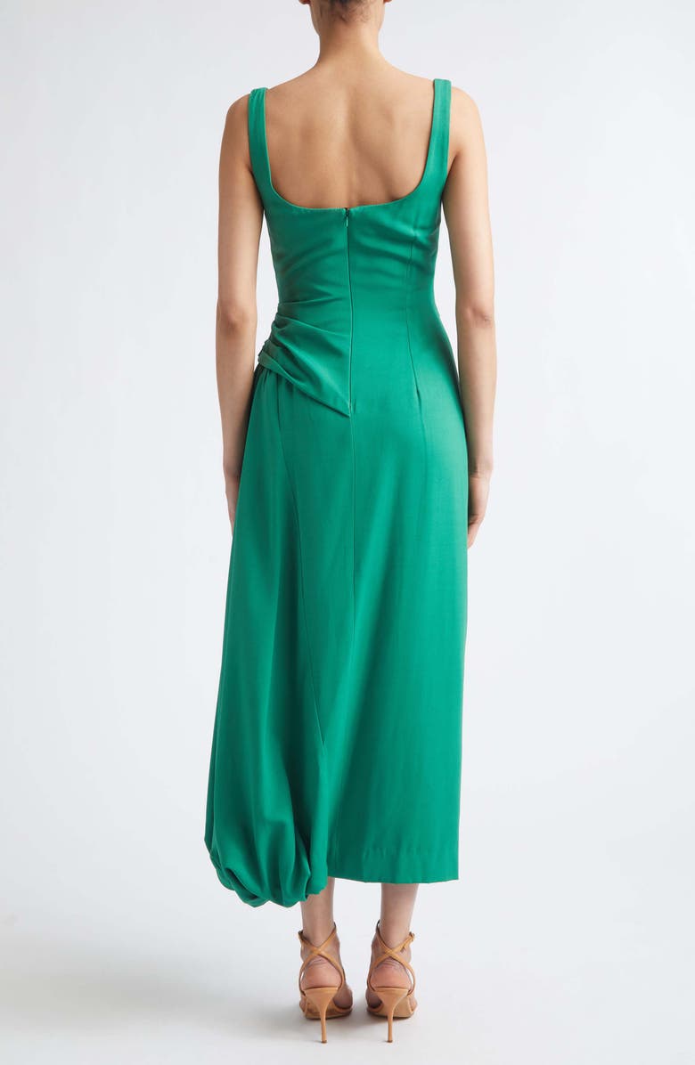 Lela Rose Asymmetric Faille Bubble Dress, Alternate, color, Fern