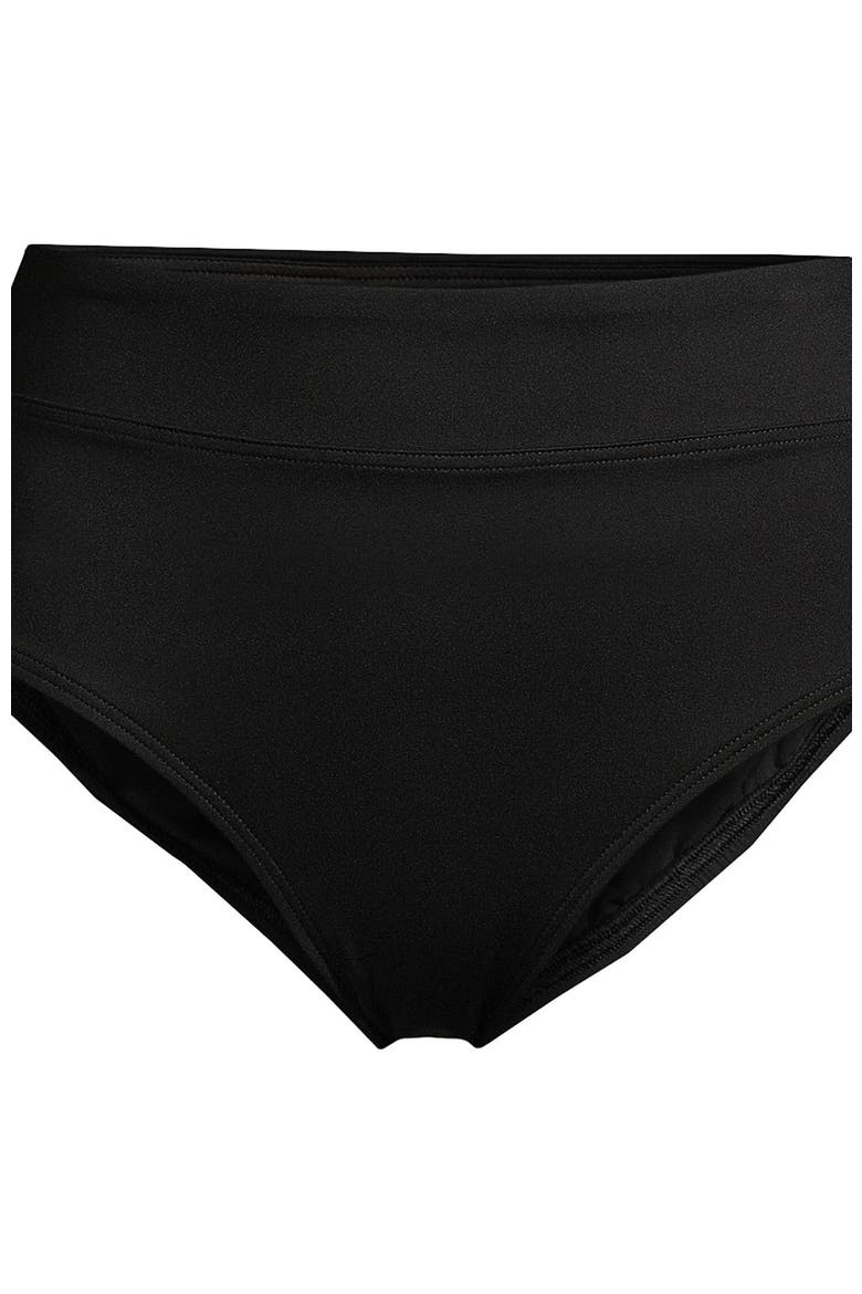 Plus Size Tummy Control High Waisted Bikini Swim Bottoms, Alternate, color, Black