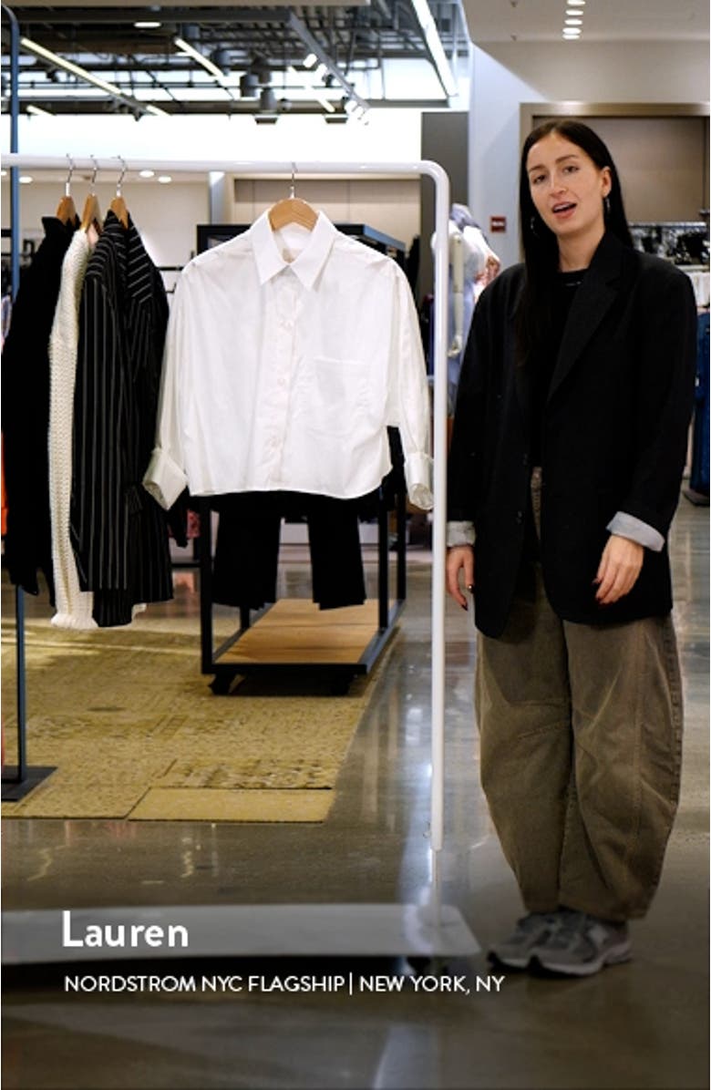 Soon to Be Ex Tux Long Sleeve Crop Button-Up Blouse, sales video thumbnail