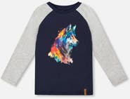 Deux par Deux Long Raglan Sleeve Jersey Tee