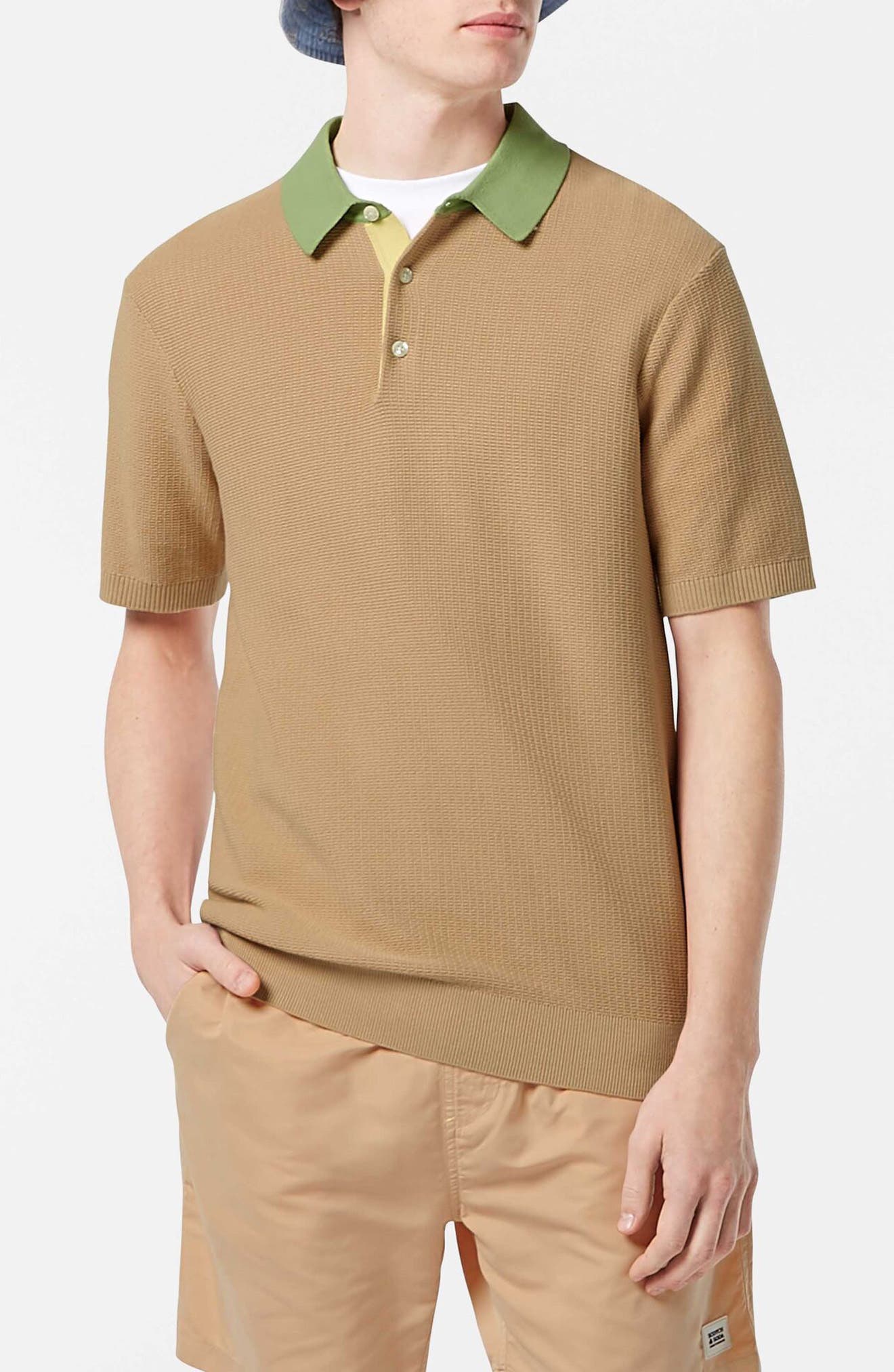 Scotch & Soda Textured Cotton Knit Polo