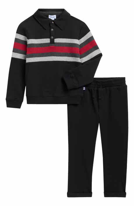 Kids' Stripe Polo & Joggers Set