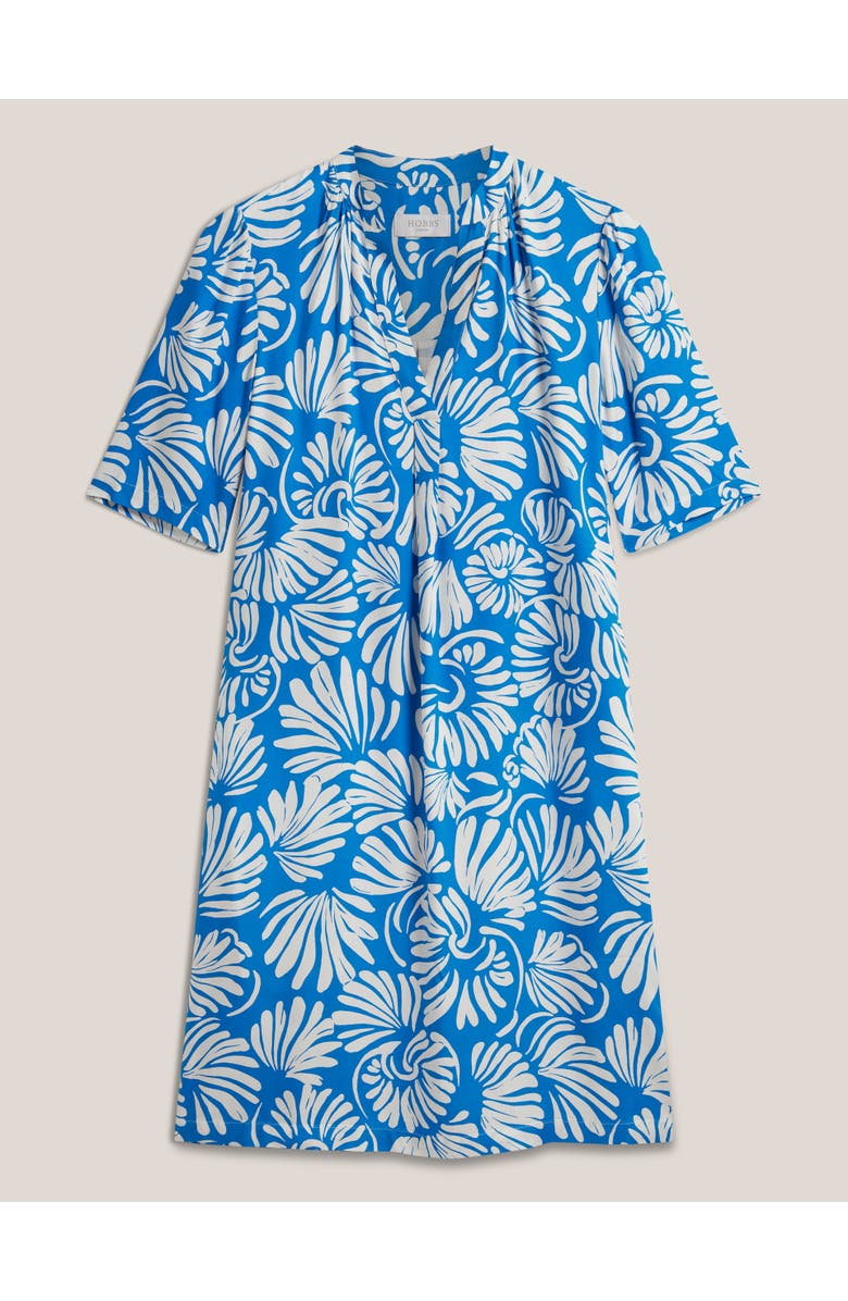 HOBBS LONDON Lucille Knee-Length Shift Dress, Alternate, color, True Blue Ivory