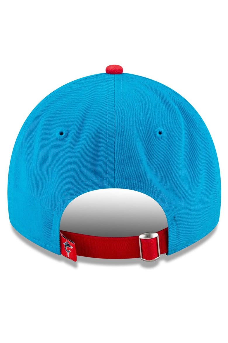 Men's New Era Blue/Red Miami Marlins 2021 City Connect 9TWENTY Adjustable Hat, Alternate, color, Blue
