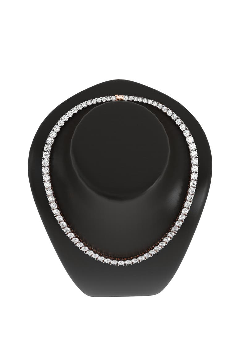 5 - 20Ct Platinum Diamond Tennis Necklace 18" Lab Grown, Alternate, color, Platinum - 5Ct