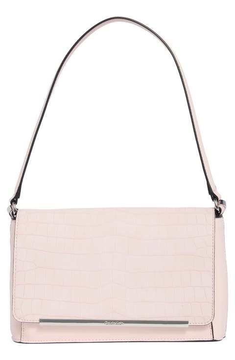 Alia Croc Embossed Shoulder Bag